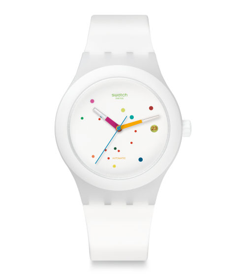 montre swatch blanche